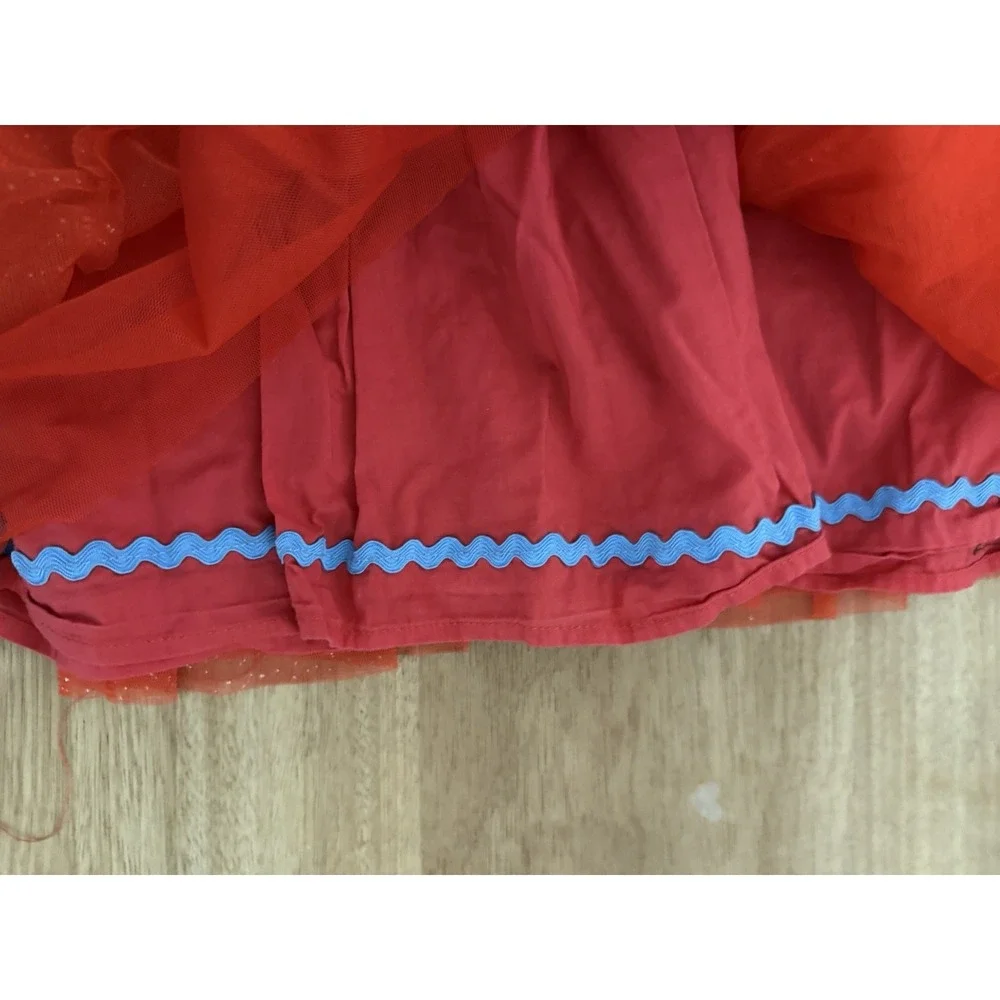 Matilda Jane Girls Caroling Away Top Red Tulle Holiday Christmas Size 4‎